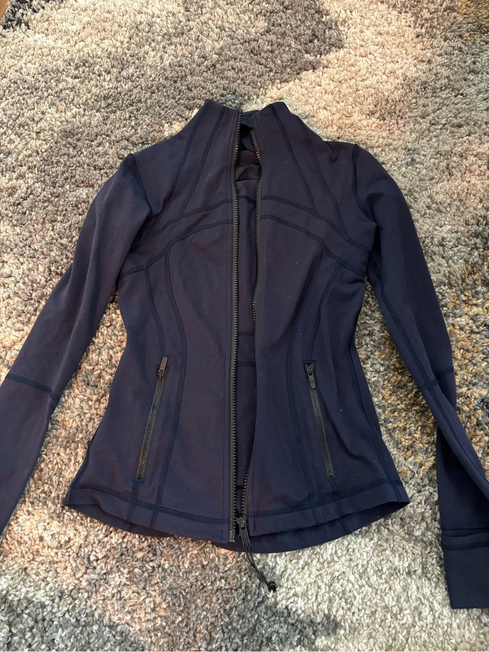 lululemon athletica Dark Navy Fitted Zip Jacket
